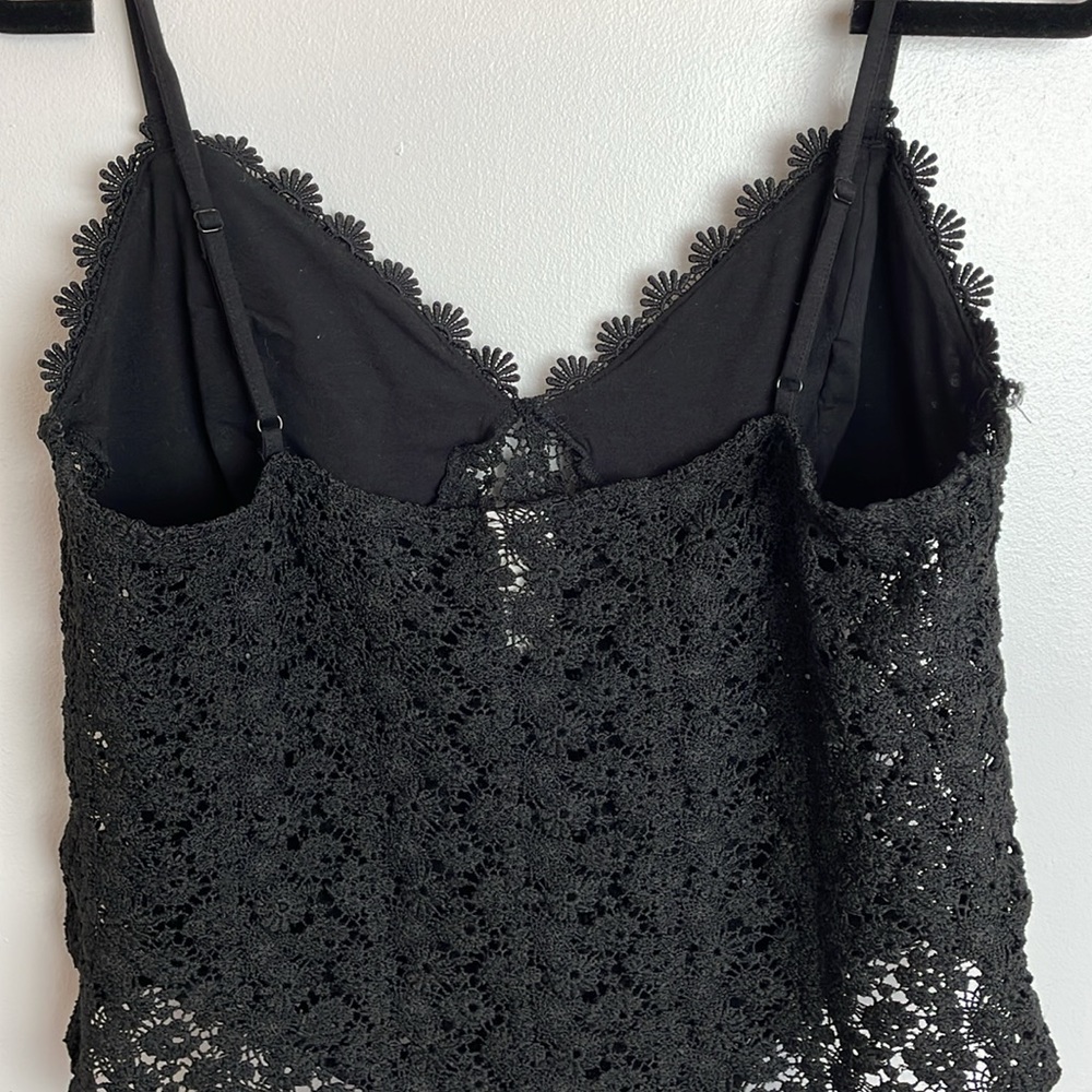 H&M Body Suit Lace Look Color Black Size XL - Picture 5 of 7